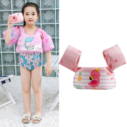 Children Swimming Foam Arm Ring Baby Swimming Equipment Floating Ring Water Sleeve Buoyancy Vest(Pink Flaming)-garmade.com
