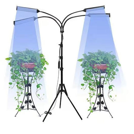 USB 40W 12V LED Plant Growth Supplement Light With RF Remote Control Floor Folding Tripod Without Power Adapter, Style: Square Version-garmade.com
