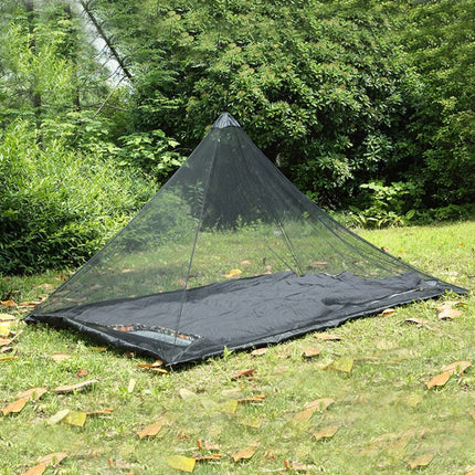 Polyester Mesh Tent Outdoor Camping Single Perspective Anti-Mosquito Net(Black)-garmade.com