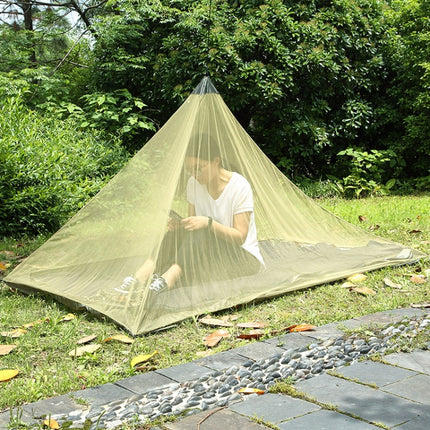 Polyester Mesh Tent Outdoor Camping Single Perspective Anti-Mosquito Net(Army Green)-garmade.com