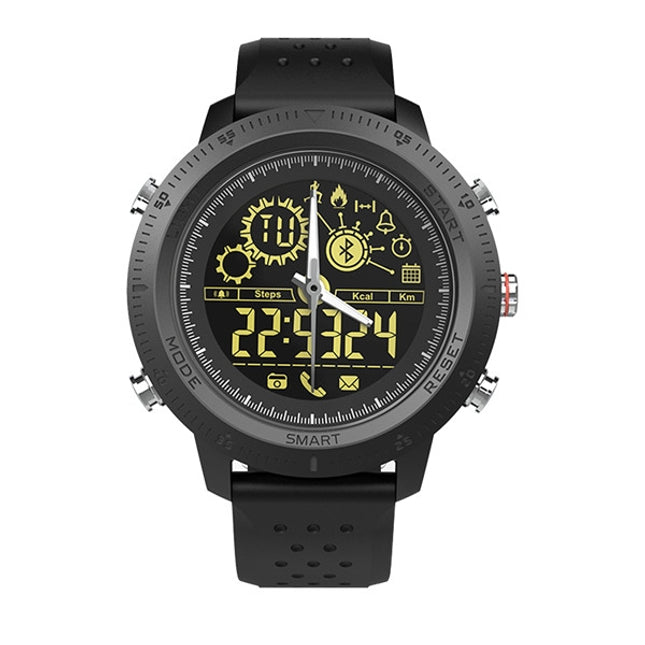 NX02 Sport Smartwatch IP67 Waterproof Support Tracker Calories Pedometer Smartwatch Stopwatch Call SMS Reminder(black)-garmade.com