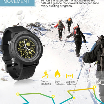 NX02 Sport Smartwatch IP67 Waterproof Support Tracker Calories Pedometer Smartwatch Stopwatch Call SMS Reminder(black)-garmade.com