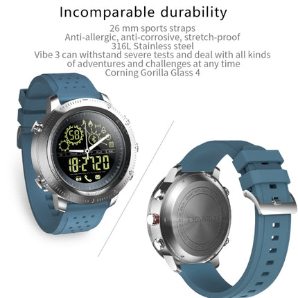NX02 Sport Smartwatch IP67 Waterproof Support Tracker Calories Pedometer Smartwatch Stopwatch Call SMS Reminder(blue)-garmade.com