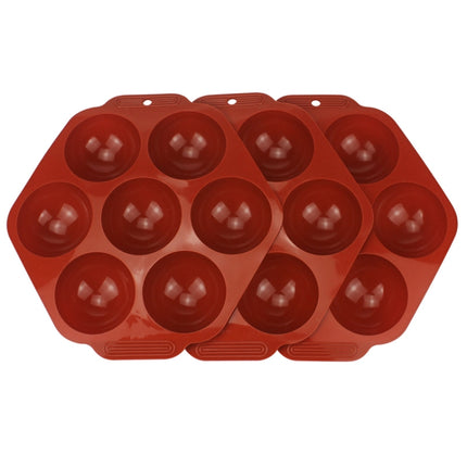 3 PCS Semicircle Silicone Cake Mold Chocolate Bomb Mold(Coffee)-garmade.com