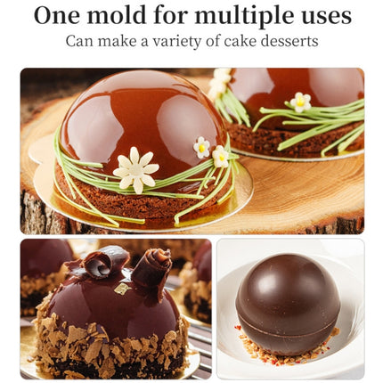 3 PCS Semicircle Silicone Cake Mold Chocolate Bomb Mold(Coffee)-garmade.com
