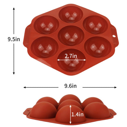 3 PCS Semicircle Silicone Cake Mold Chocolate Bomb Mold(Coffee)-garmade.com