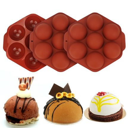 3 PCS Semicircle Silicone Cake Mold Chocolate Bomb Mold(Coffee)-garmade.com