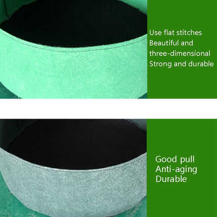 2 PCS 50x20cm 40L Felt Planting Barrel Indoor Outer Round Plant Bag Non-Woven Seedling Bag(Black)-garmade.com