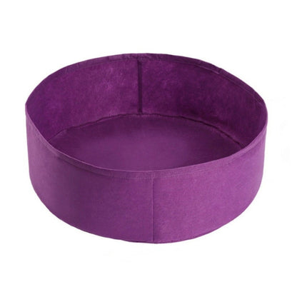 80x30cm 150L Felt Planting Barrel Indoor Outer Round Plant Bag Non-Woven Seedling Bag(Purple)-garmade.com