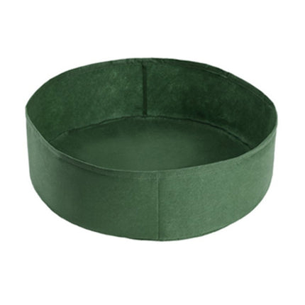 120x30cm 340L Felt Planting Barrel Indoor Outer Round Plant Bag Non-Woven Seedling Bag(Green)-garmade.com