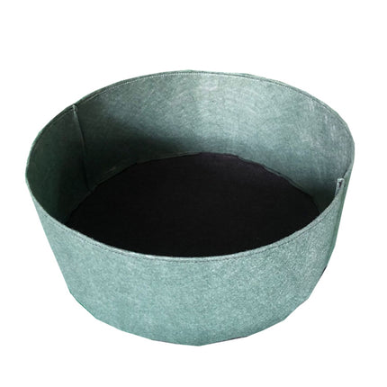 127x30cm 380L Felt Planting Barrel Indoor Outer Round Plant Bag Non-Woven Seedling Bag(Dark Green)-garmade.com