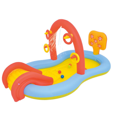 Home Large Cartoon Animal Drama Pool Water Spray Inflatable Swimming Pool Slide Pool( Slide Spray Water)-garmade.com