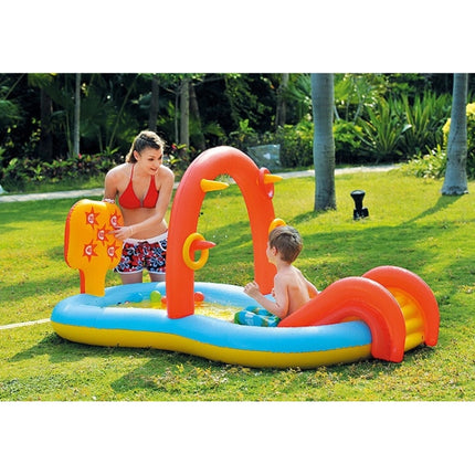 Home Large Cartoon Animal Drama Pool Water Spray Inflatable Swimming Pool Slide Pool(Pirate )-garmade.com