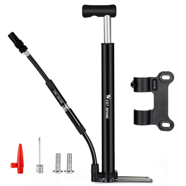 WEST BIKING High Pressure Bicycle Vertical Pump With Barometer-garmade.com