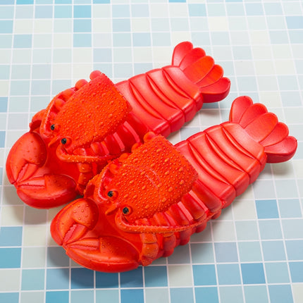 Crayfish Beach Parent-Child Slippers Children Cartoon Slippers, Size: 24-25(Red)-garmade.com