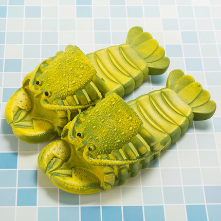 Crayfish Beach Parent-Child Slippers Children Cartoon Slippers, Size: 24-25(Green)-garmade.com