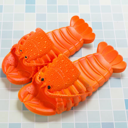 Crayfish Beach Parent-Child Slippers Children Cartoon Slippers, Size: 24-25(Orange)-garmade.com