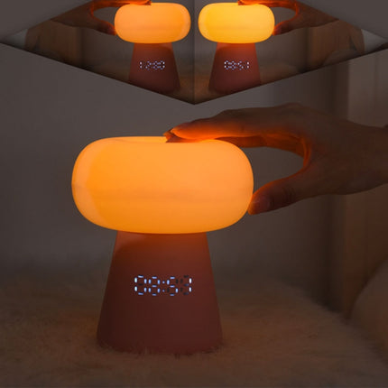 XYD-055 Cloud Mushroom USB Clock Night Light Sleep Timer Remote Control Bedside Lamp, Light color: Charging Type-garmade.com