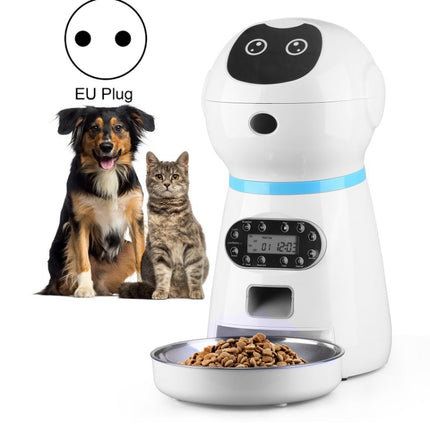 Pet Auto Feeding Intelligent Feed Stainless Steel Food Dish, Specification: EU Plug-garmade.com