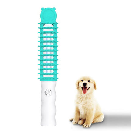 Pet Ultraviolet Sterilization And Mite Removal Massage Comb Dog Hair Brush(Green)-garmade.com