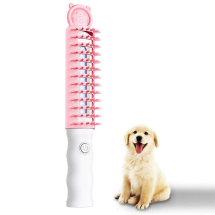 Pet Ultraviolet Sterilization And Mite Removal Massage Comb Dog Hair Brush(Pink)-garmade.com