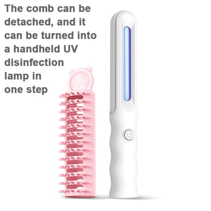 Pet Ultraviolet Sterilization And Mite Removal Massage Comb Dog Hair Brush(Pink)-garmade.com