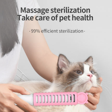 Pet Ultraviolet Sterilization And Mite Removal Massage Comb Dog Hair Brush(Green)-garmade.com