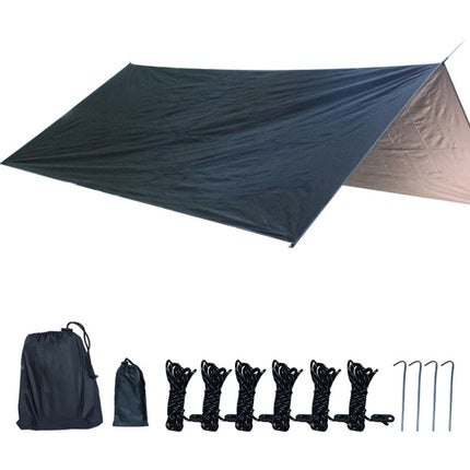 Outdoor Camping Supplies Multifunctional Camping Sunshade Waterproof And Moisture-Proof Mat Ultra-Light Sky,Size: 300 x 300cm (Black)-garmade.com