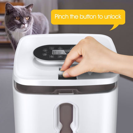 7L Smart Pet Feeder Timed Quantitative Large Window Cat And Dog Food Dispenser, Plug Type: EU Plug-garmade.com