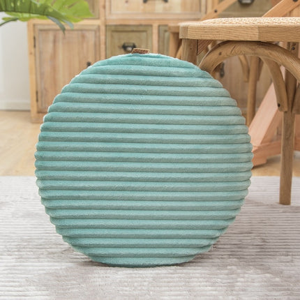 Flannel Round Cushion Dust Cover, Size: 40x40cm(Water Green)-garmade.com