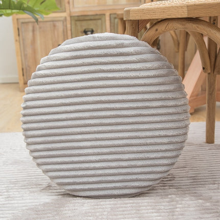 Flannel Round Cushion Dust Cover, Size: 40x40cm(Light Gray)-garmade.com