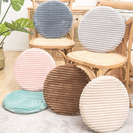 Flannel Round Cushion Dust Cover, Size: 40x40cm(Water Green)-garmade.com