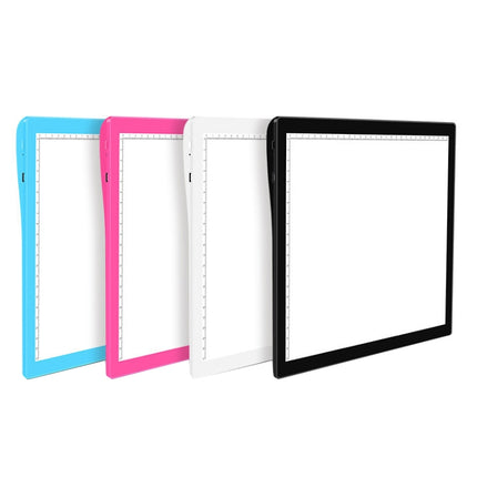 A4-D26 Charging Copy Table Soft Light Eye Protection Edging Copy Board Drawing Board(Pink)-garmade.com
