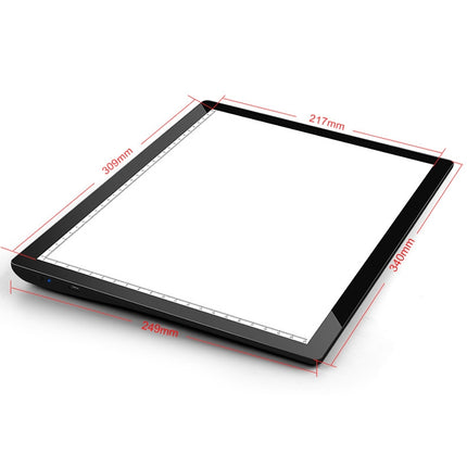 A4-D26 Charging Copy Table Soft Light Eye Protection Edging Copy Board Drawing Board(Blue)-garmade.com