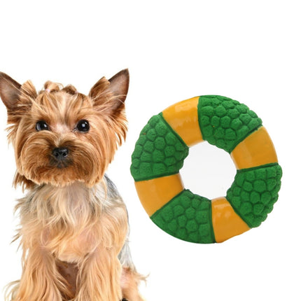 Dog Vocal Toy Latex Molar Bite Resistant Dog Bite Toy, Specification: Donut (Green)-garmade.com