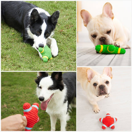 Dog Vocal Toy Latex Molar Bite Resistant Dog Bite Toy, Specification: Starfish (Red)-garmade.com