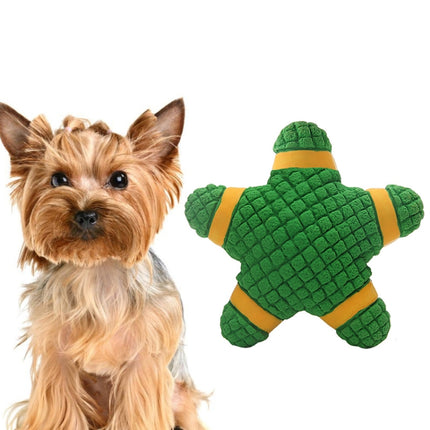 Dog Vocal Toy Latex Molar Bite Resistant Dog Bite Toy, Specification: Starfish (Green)-garmade.com