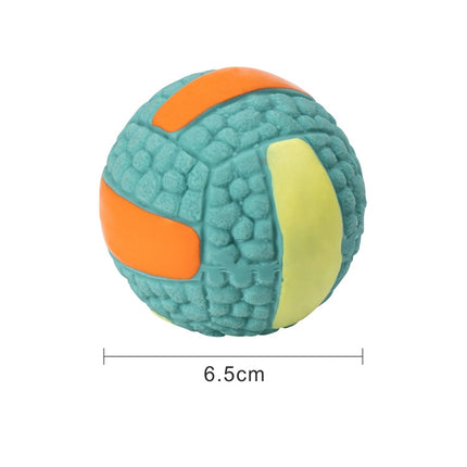 Dog Toy Latex Dog Bite Sound Ball Pet Toys, Specification: Small Volleyball (Blue)-garmade.com