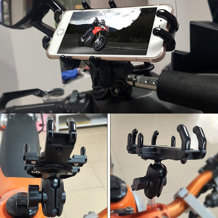 N-STAR Motorcycle Bicycle Composite Version Of Mobile Phone Bracket Multifunctional Accessories Lightweight Riding Equipment(Thin Rod Ball Head )-garmade.com