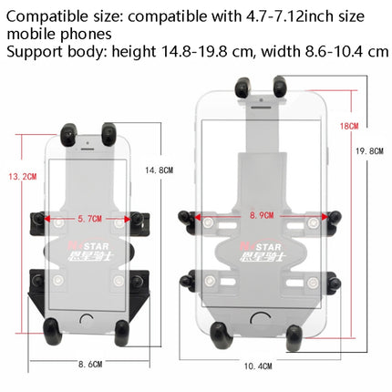 N-STAR Motorcycle Bicycle Composite Version Of Mobile Phone Bracket Multifunctional Accessories Lightweight Riding Equipment(Long Stitch)-garmade.com