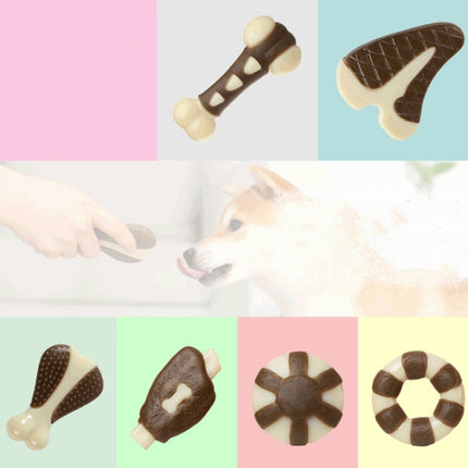 Pet Bite Resistant Toy Nylon Cowhide Molar Teeth Eating Play Bone Dog Toy, Specification: Small (Chicken Wings)-garmade.com