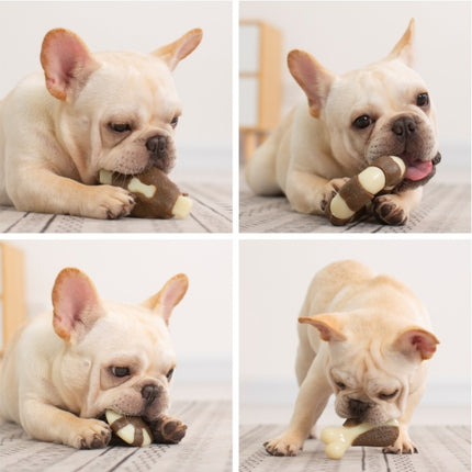 Pet Bite Resistant Toy Nylon Cowhide Molar Teeth Eating Play Bone Dog Toy, Specification: Small (Chicken Wings)-garmade.com