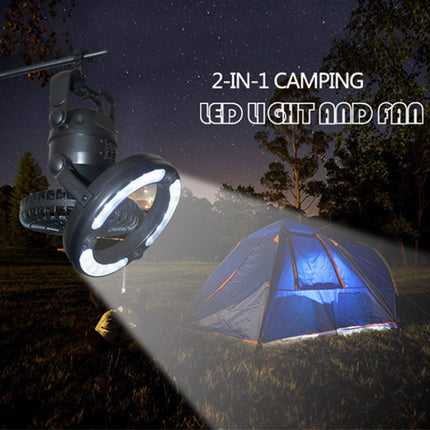 18 LEDs 78LM Portable Camping Tent Lamp Dual Purpose Camping Fan & Light-garmade.com