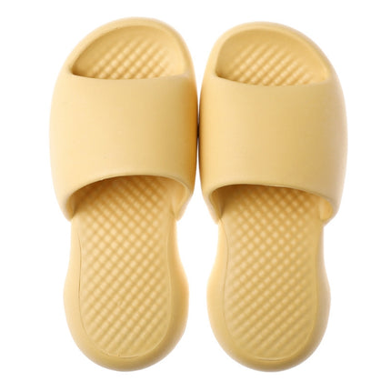 Female Super Thick Soft Bottom Plastic Slippers Summer Indoor Home Defensive Bathroom Slippers, Size: 35-36(Yellow)-garmade.com