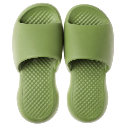 Female Super Thick Soft Bottom Plastic Slippers Summer Indoor Home Defensive Bathroom Slippers, Size: 35-36(Green)-garmade.com