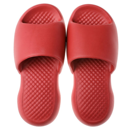 Female Super Thick Soft Bottom Plastic Slippers Summer Indoor Home Defensive Bathroom Slippers, Size: 37-38(Red Wine)-garmade.com