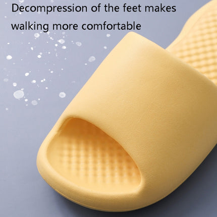 Female Super Thick Soft Bottom Plastic Slippers Summer Indoor Home Defensive Bathroom Slippers, Size: 37-38(Yellow)-garmade.com