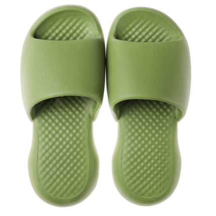 Female Super Thick Soft Bottom Plastic Slippers Summer Indoor Home Defensive Bathroom Slippers, Size: 39-40(Green)-garmade.com