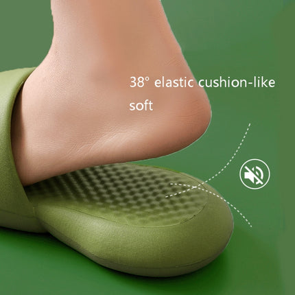 Female Super Thick Soft Bottom Plastic Slippers Summer Indoor Home Defensive Bathroom Slippers, Size: 39-40(Green)-garmade.com