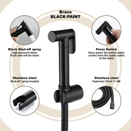 Small Shower Nozzle Toilet Rover Set, Specification: Sprinkler+Base+1.5m Hose-garmade.com